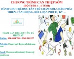 CHƯƠNG TRÌNH CAN THIỆP SỚM (ĐỘ TUỔI 1 - 4 TUỔI) DÀNH CHO TRẺ HỌC BÁN TRÚ CHẬM NÓI, CHẬM PHÁT TRIỂN, TĂNG ĐỘNG, RỐI LOẠN PHỔ TỰ KỶ